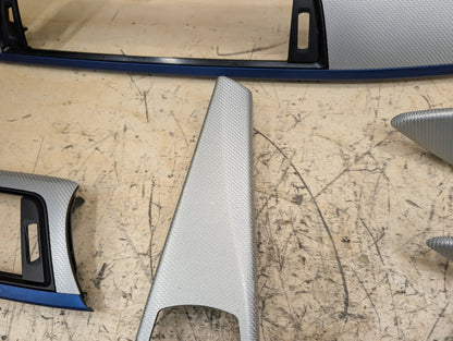 OEM BMW F30 F32 F36 Center Console Dash Door Interior Trim Aluminum Hexagon SET