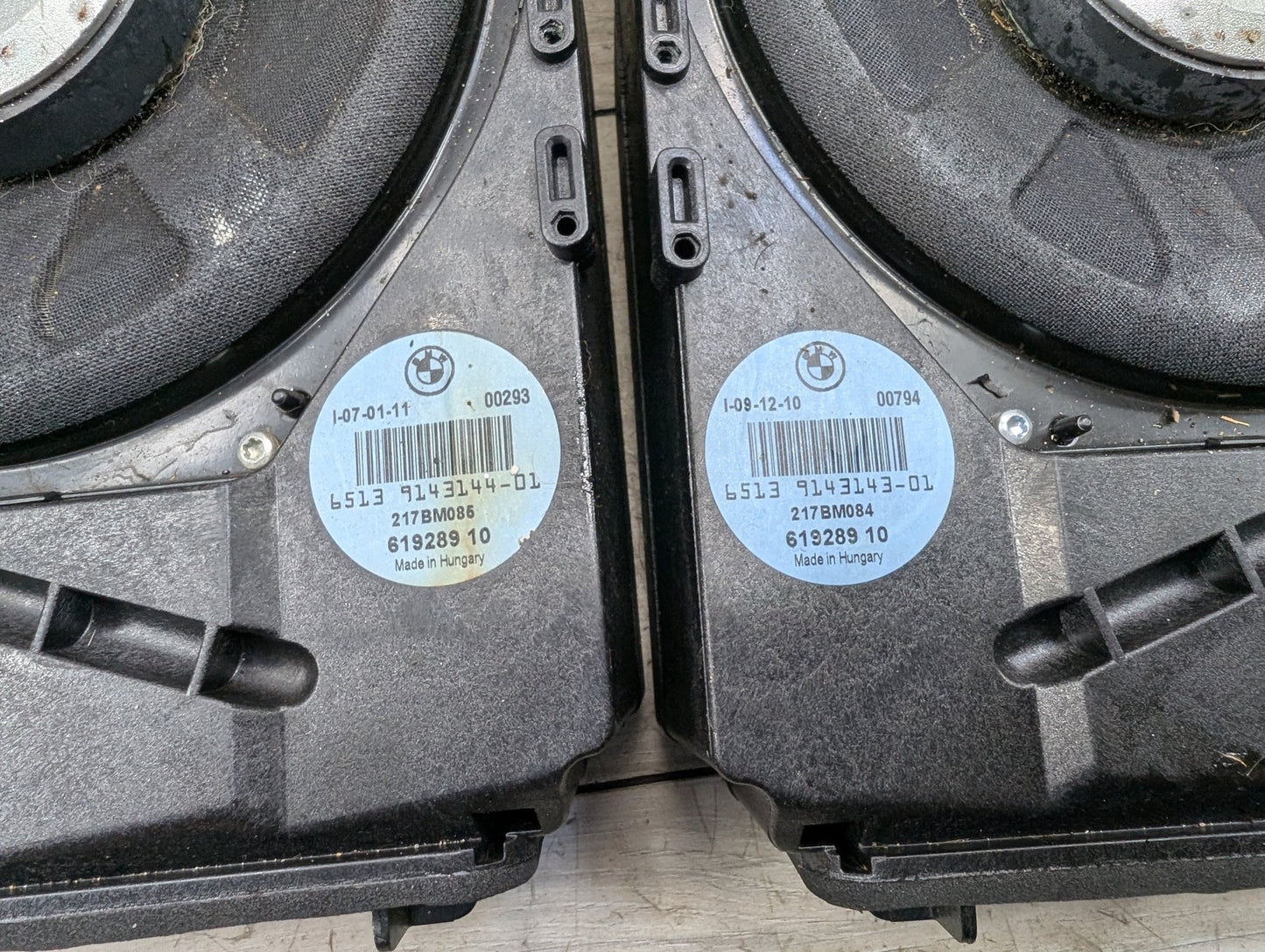 2011 BMW 328i E90 Left Right Seat Speaker Subwoofer SET 9143144