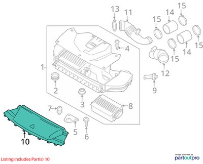 2015-2018 BMW X5 F85 Radiator Support Upper Cover Panel 7637050 OEM