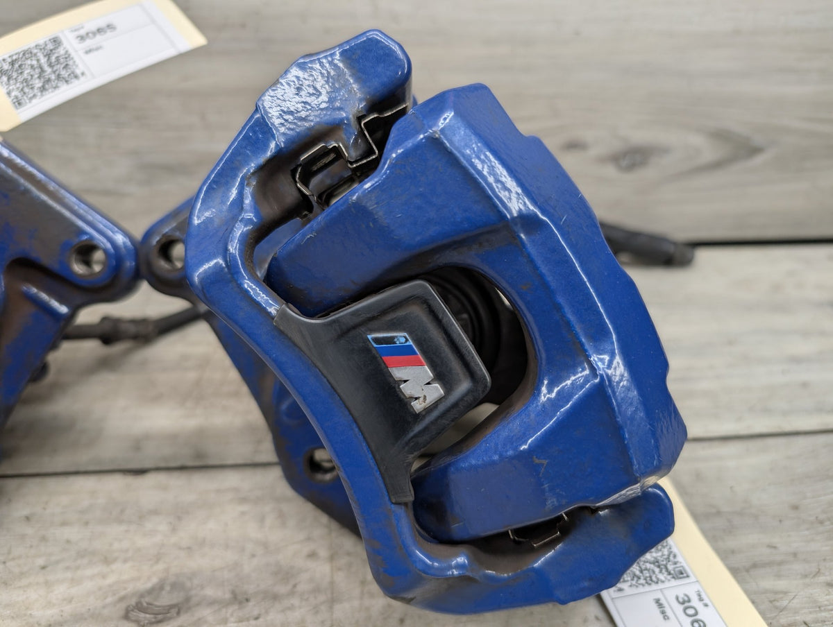 2018-2024 BMW X3 G01 Rear Left Right Brake Caliper SET 34216887409 18-24 OEM BMW G01 G02 X3 X4 30 M40 REAR Left Right Brake Calipers BREMBO Blue