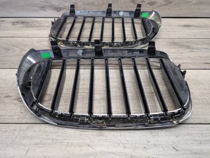 2016-2022 BMW 750Li G12 Front Left Right Upper Bumper Cover Kidney Grilles SET 7357012