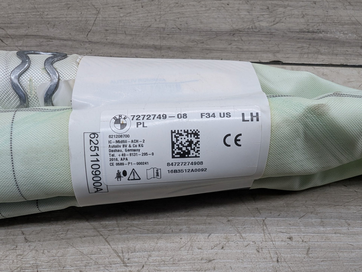 2014 - 2019 BMW 340 F34 Left Driver Curtain Roof Airbag Air Bag 7272749 B58B30M0