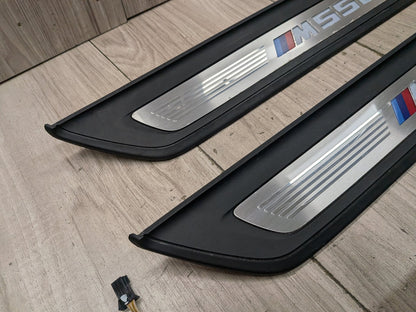2017-2023 BMW M550i G30 Front Rear Left Right Scuff Plate Door Sill SET 8064905 OEM