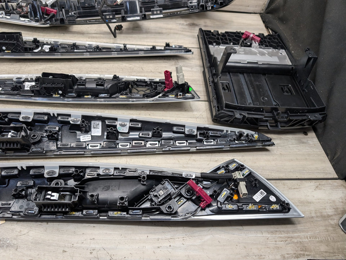 2017-2023 BMW 530i G30 Front Rear Left Right Dash Interior Trims SET 9370802