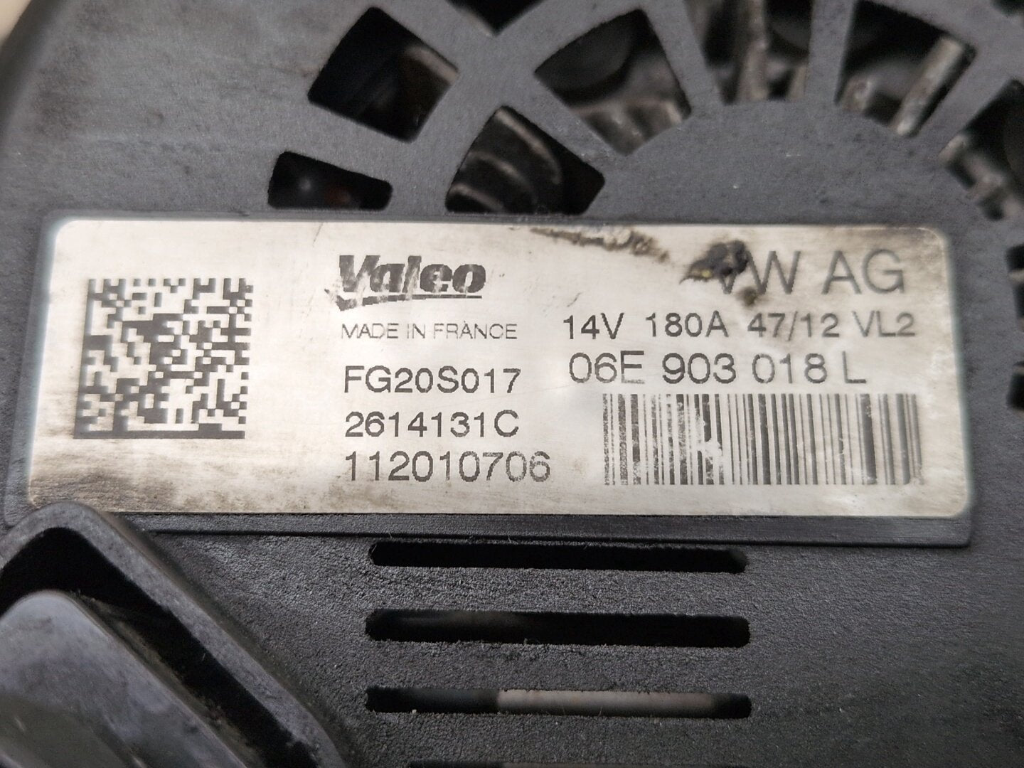 2008 - 2017 Audi S5 8T Engine Motor Generator Alternator 06E903018L