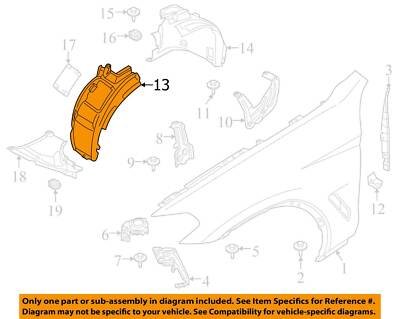 18-21 OEM BMW G01 G02 F97 F98 Passenger Side Fender Liner Wheel Splash Shield