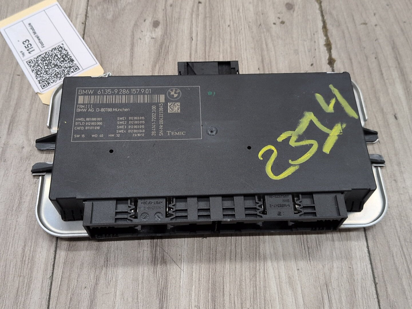 2011 - 2017 BMW X3 F25 Footwell Module 9286157 N20B20O0