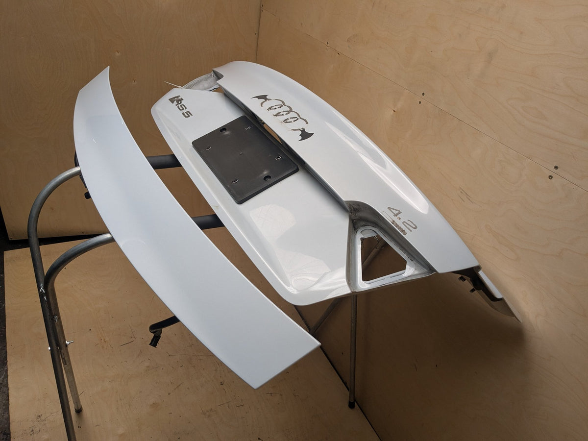 2013-2015 Audi RS5 8T Trunk Lid Shell Panel w/ Bracket & Spoiler Grey M1/Y7F