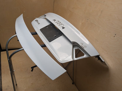 2013-2015 Audi RS5 8T Trunk Lid Shell Panel w/ Bracket & Spoiler Grey M1/Y7F