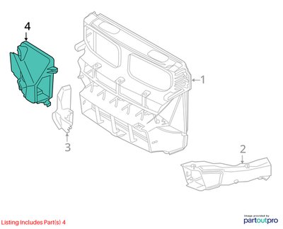 2015-2018 BMW X5 F85 Left Driver Secondary Auxiliary Radiator Air Duct 8056319