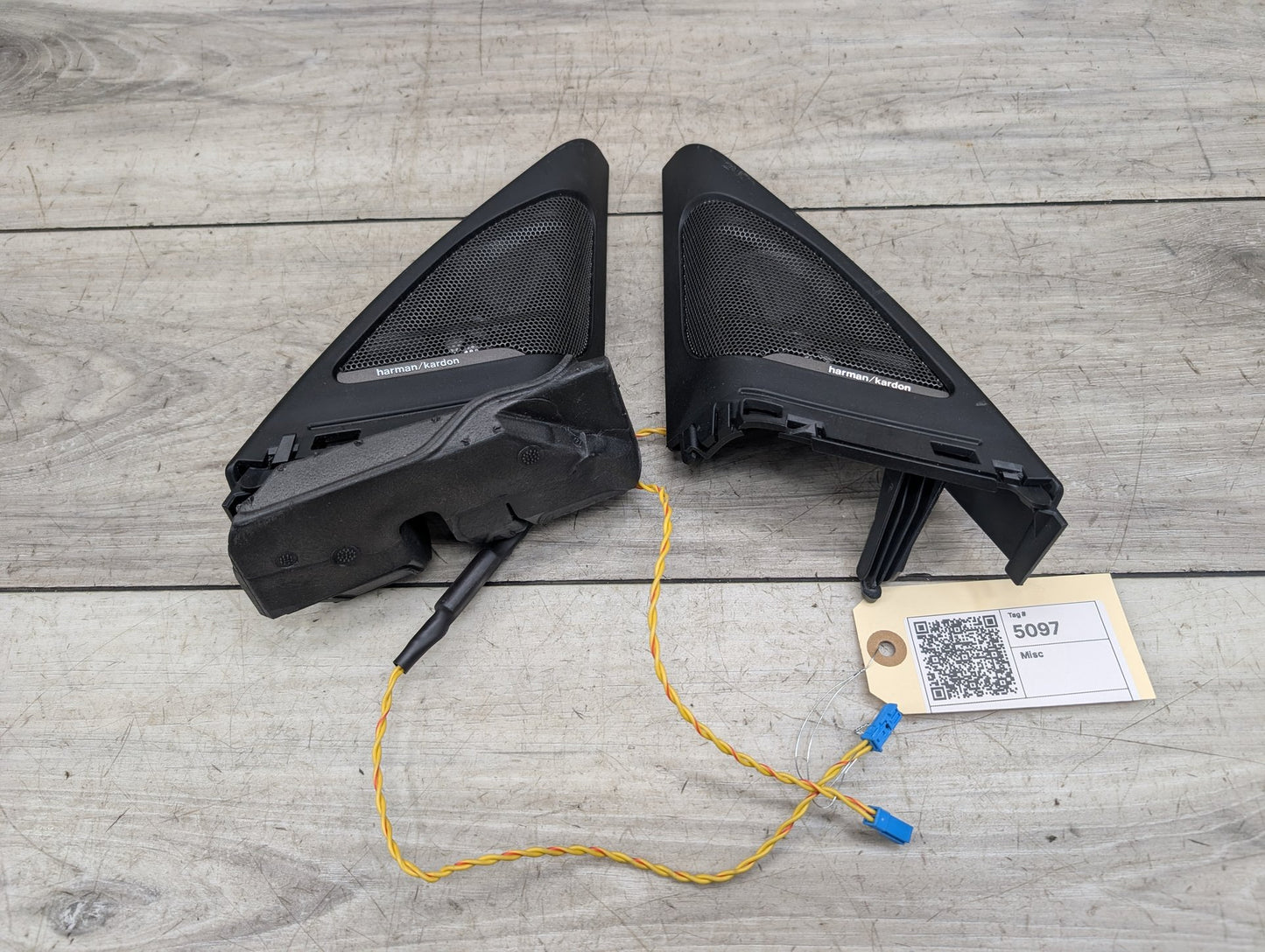2014 - 2019 BMW 340 F34 Front Left Right Door Triangle Corner Speaker Assemblys SET 9226357 B58B30M0