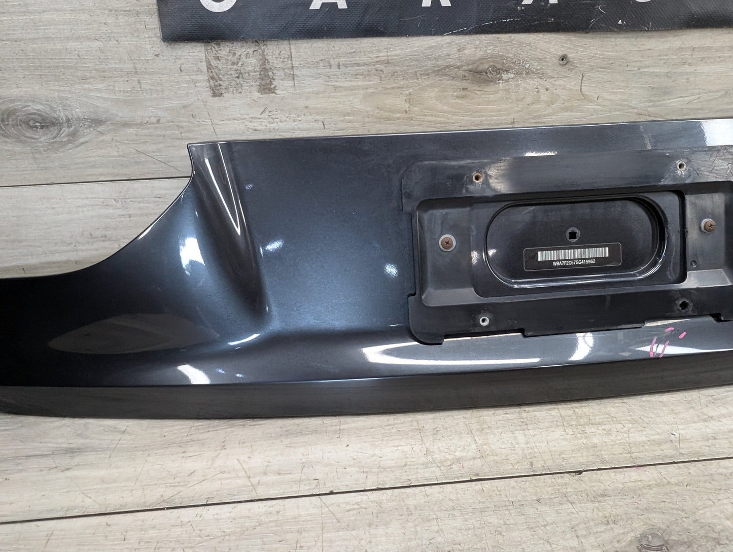 16-19 OEM BMW G12 740 750 Trunk Lid License Plate Lower Finish Panel