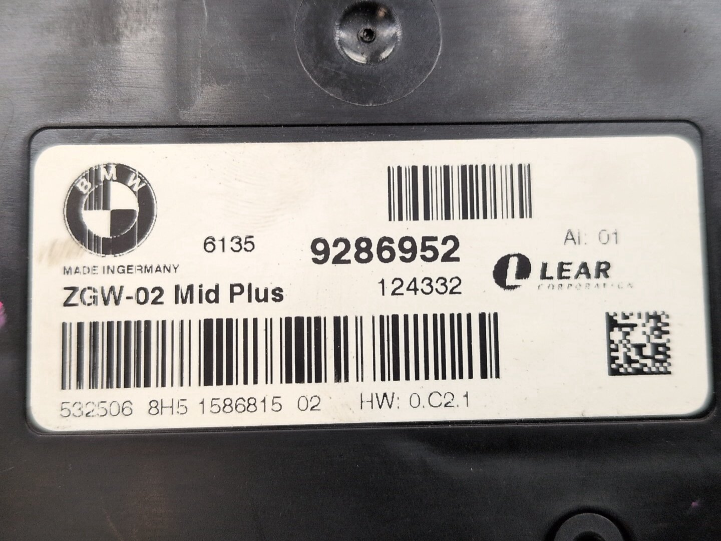 2011 - 2017 BMW X3 F25 Network Gateway Module 9286952 N20B20O0