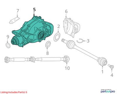 2018 BMW X3 G01 Rear Axle Carrier Differential 108111k 8643134