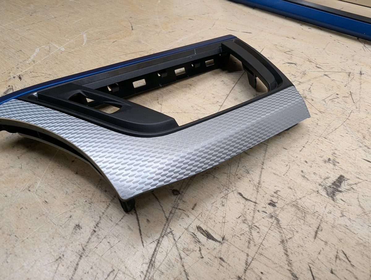 OEM BMW F30 F32 F36 Center Console Dash Door Interior Trim Aluminum Hexagon SET