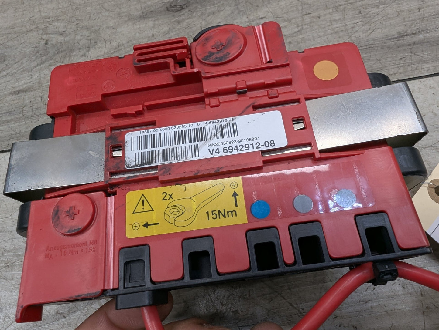 OEM BMW E90 E92 E93 Battery Power Lead Junction Distribution Fuse Box Voltage