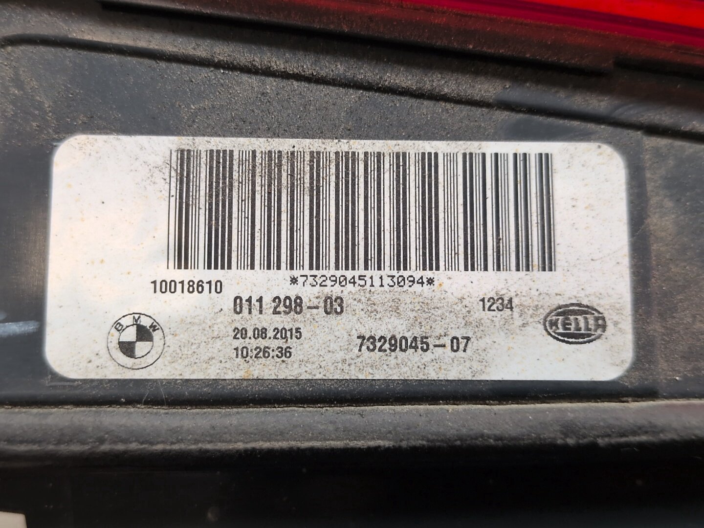 14-18 OEM BMW F15 F85 X5 X5M Rear Left Driver Side Trunk Inner Stop Tail Light