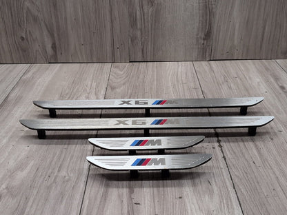 2015 - 2019 BMW X6 F86 Front Rear Left Right Scuff Plate Door Sill SET 7370423 S63B44T2
