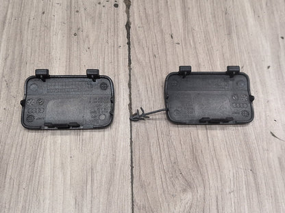 2015-2018 Audi Q3 8U Rear Left Right Bumper Tow Hook Insert Covers SET 8U0807441H OEM