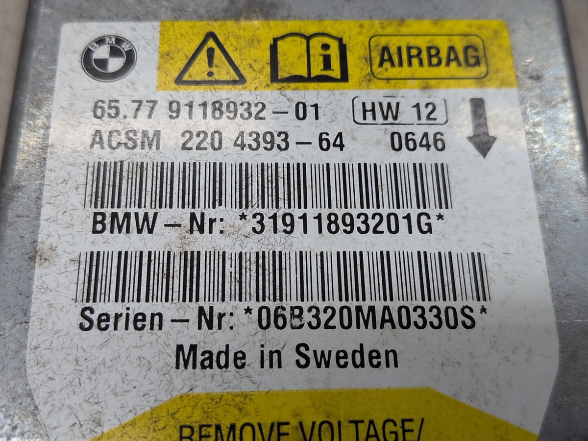 2004-2010 BMW M6 E64 SRS Airbag Air Bag Module 9118932 OEM