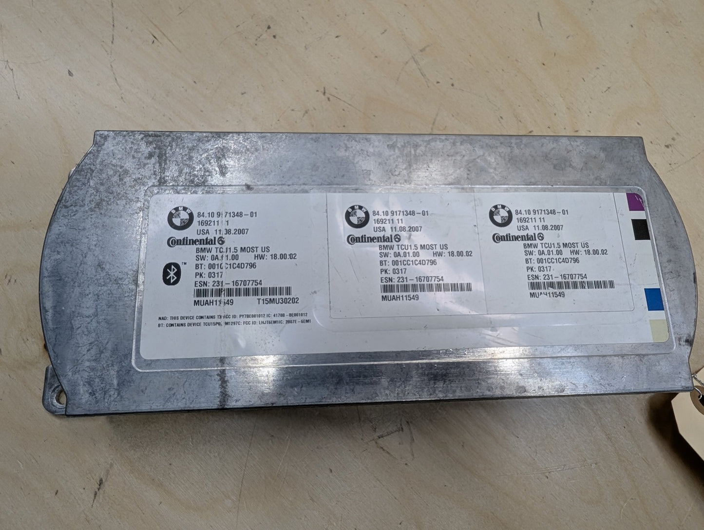 2007-2013 BMW 335i E93 Antenna Telematics Control Module 9171348