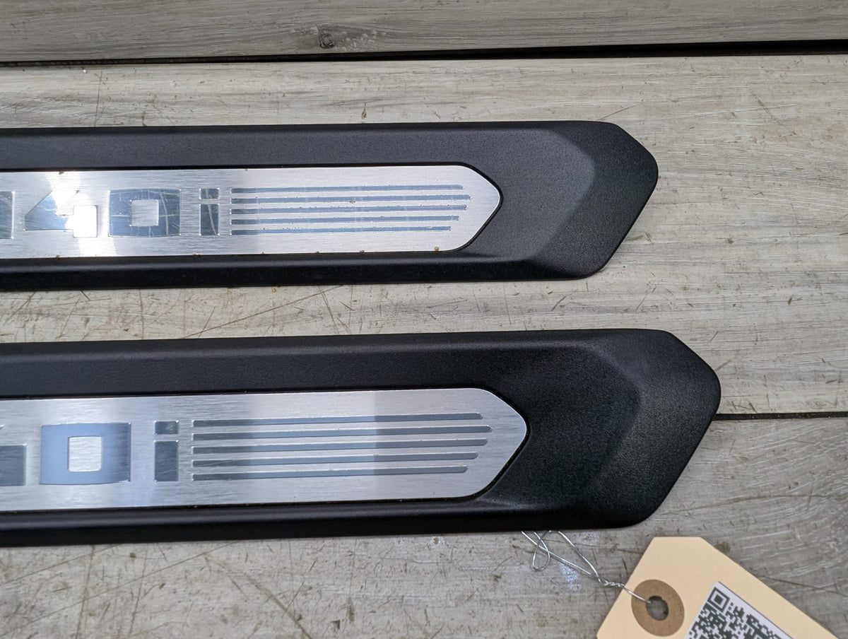 18-21 OEM BMW G01 G02 M40i X3 X4 Front Right Left Door Sills Cover Trim Pair