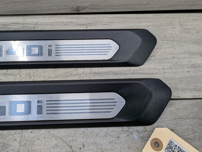 18-21 OEM BMW G01 G02 M40i X3 X4 Front Right Left Door Sills Cover Trim Pair