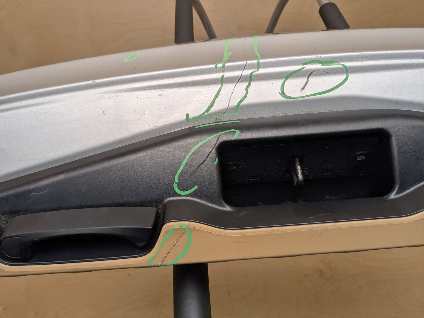 07-13 OEM BMW E70 X5 Rear Liftgate Lower Back Door Shell Panel Silver 354