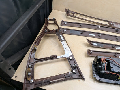 07-13 OEM BMW E99 335 Wood Burr Walnut Interior Trim Dash Panels Console SET