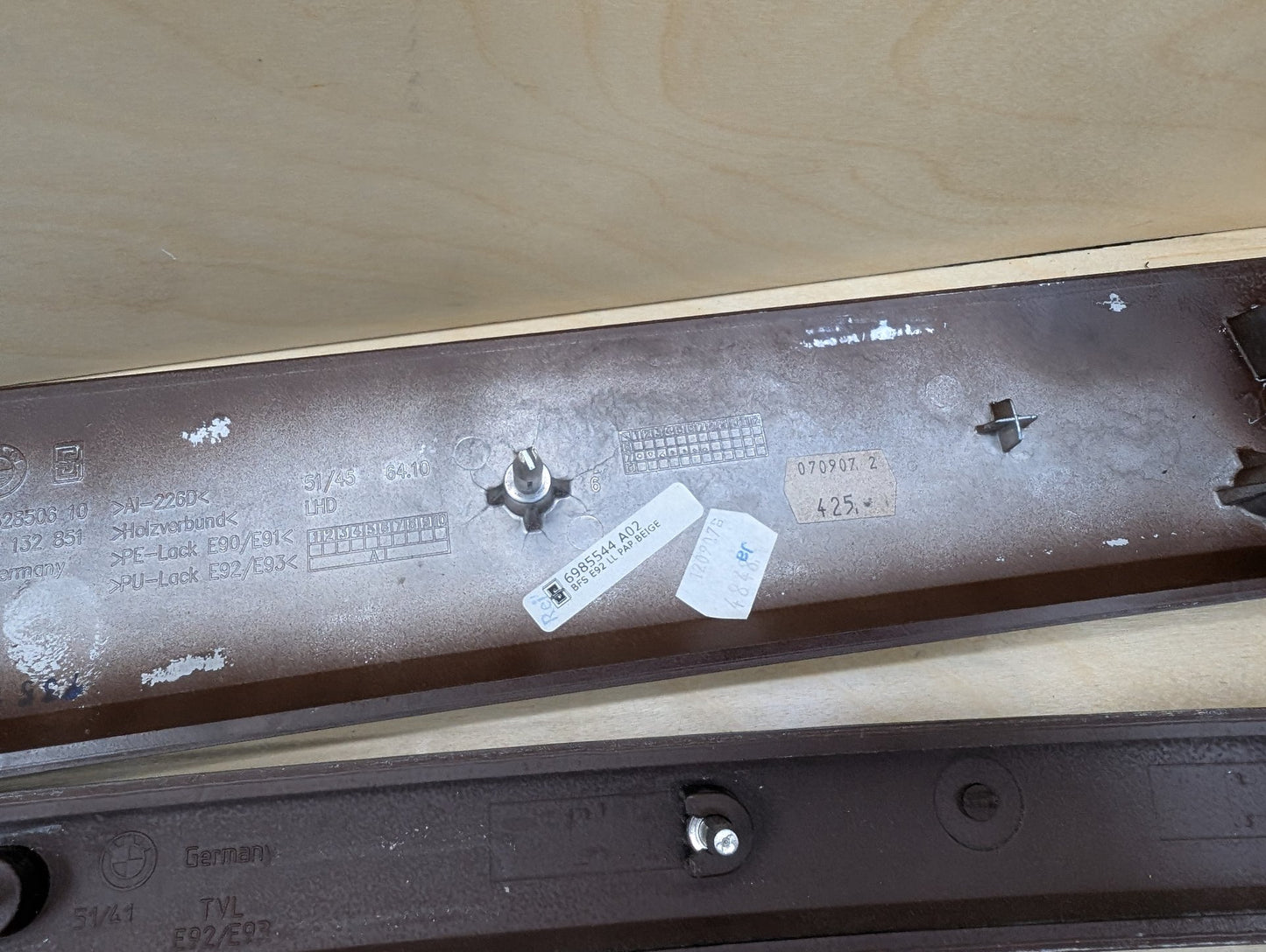 07-13 OEM BMW E99 335 Wood Burr Walnut Interior Trim Dash Panels Console SET