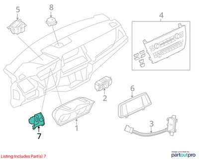 14-19 OEM BMW F15 F16 F85 F86 X5 Engine Ignition Auto Start Stop Switch Button