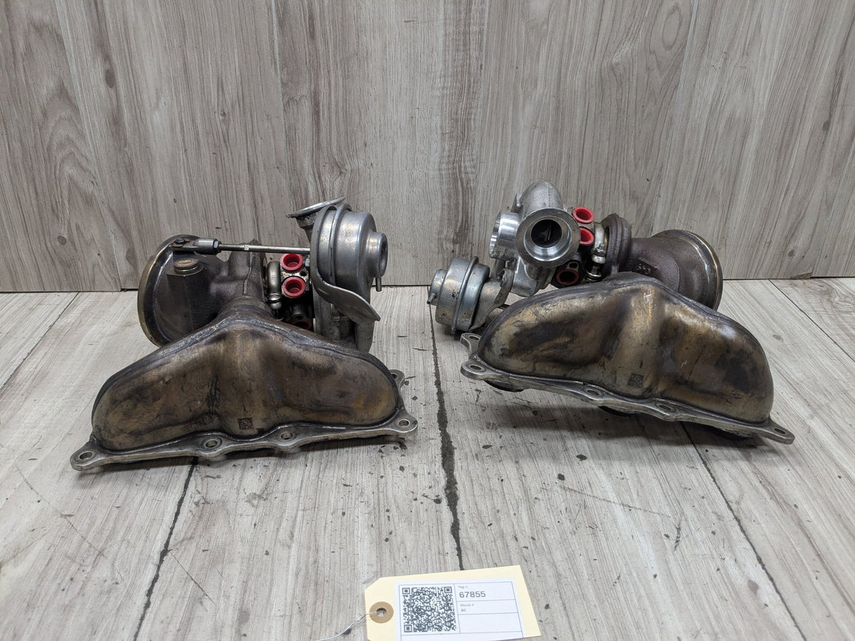 07-11 BMW E90 E92 E93 335i N54 Left Right Engine Motor Turbo Turbocharger PAIR