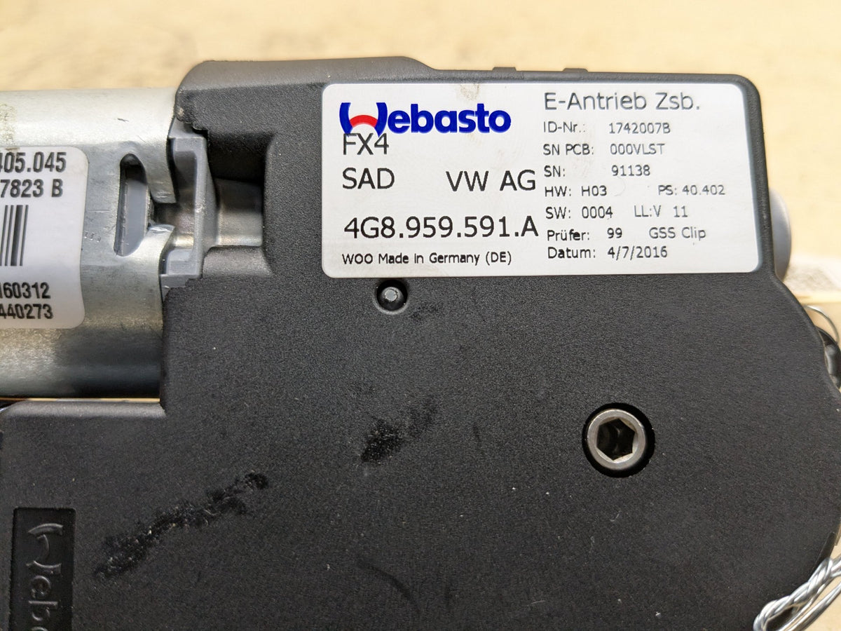 2012-2018 Audi A6 C7 Sunroof Sun Roof Glass Motor 4G8959591A OEM