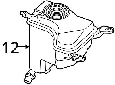 16-23 OEM BMW F39 F44 F48 X1 X2 Engine Radiator Coolant Reservoir Expansion Tank