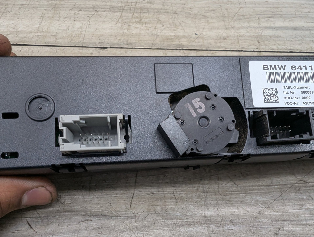 06-11 OEM BMW E90 E92 E93 M3 AC A/C Heater Climate Control Switch Panel Trim