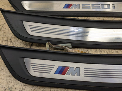 2018-2023 BMW M550i G30 Scuff Plate Door Sill SET 8072378 OEM
