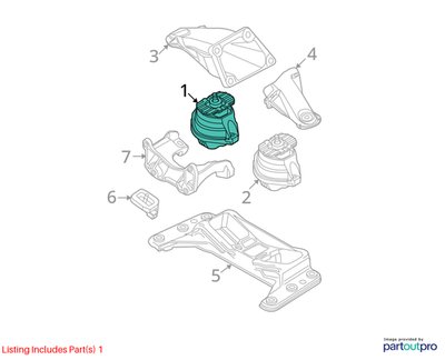 2004-2010 BMW E64 M6 S85B50A Left Right Engine Bracket Support Mount SET 6762607