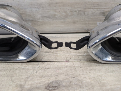 2016-2022 BMW 750Li G12 Rear Left Right Exhaust Muffler Tips SET 7371586 OEM