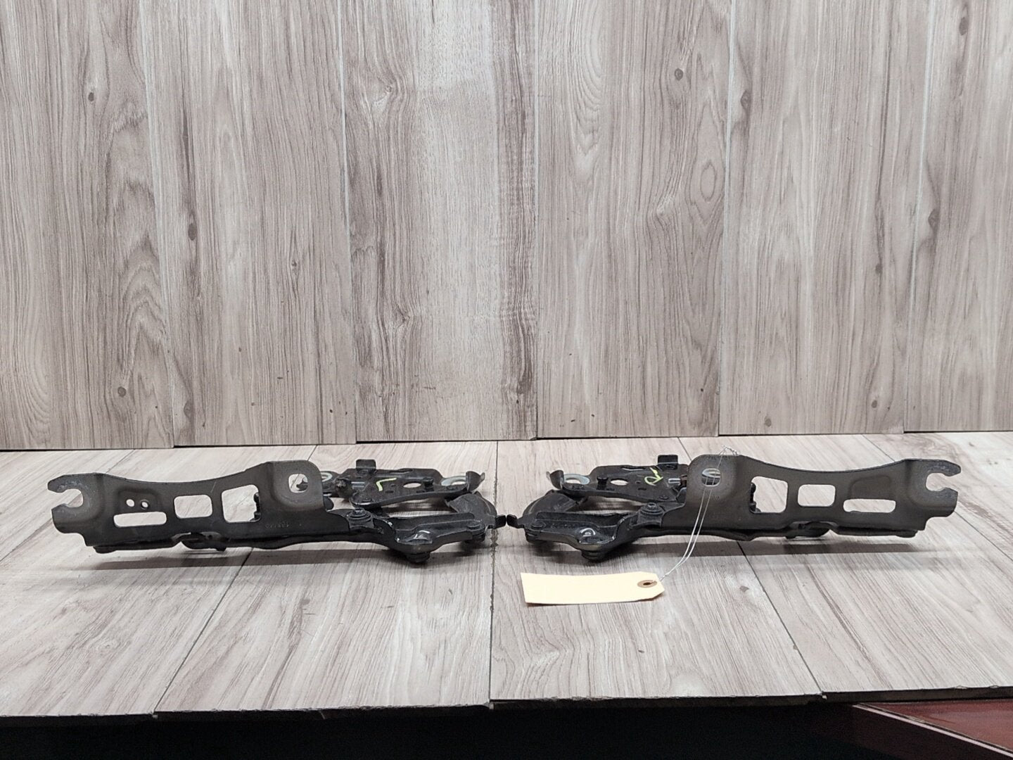 19-24 OEM BMW G20 Front Left Right Bonnet Hood Hinges Black Pair SET