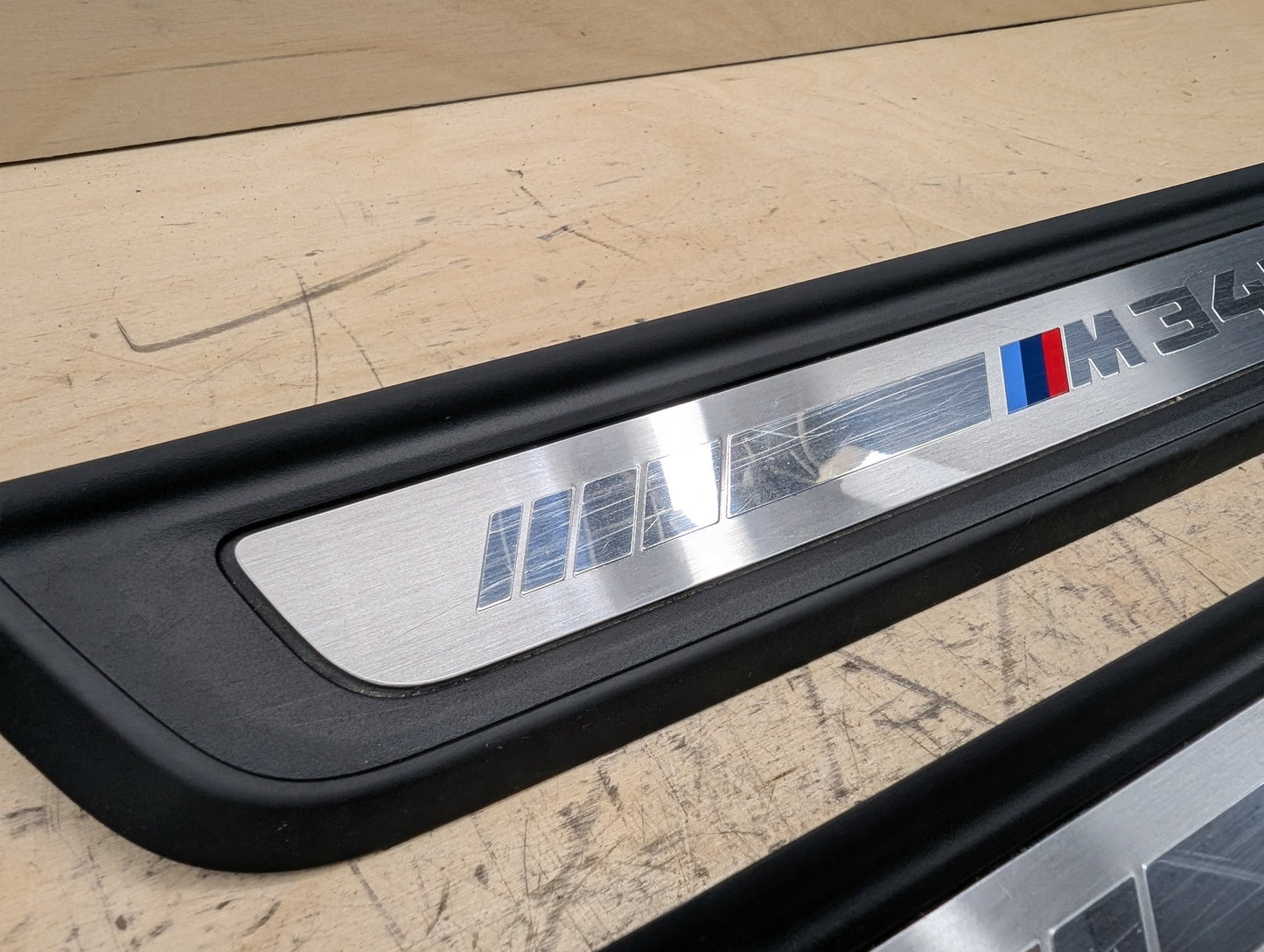 19-21 OEM BMW G20 G21 M340i Front Left Right Door Sill Plate Molding Trim PAIR