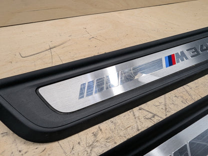 19-21 OEM BMW G20 G21 M340i Front Left Right Door Sill Plate Molding Trim PAIR
