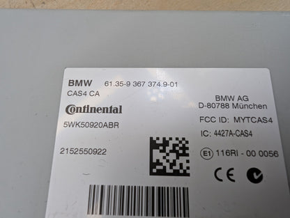 2011-2016 BMW X3 F25 CAS Comfort Car Access System Module 9367374