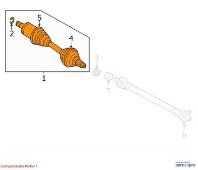 14-19 OEM BMW F15 F16 X5 X6 Front Right Passenger Output Shaft CV Joint Axle