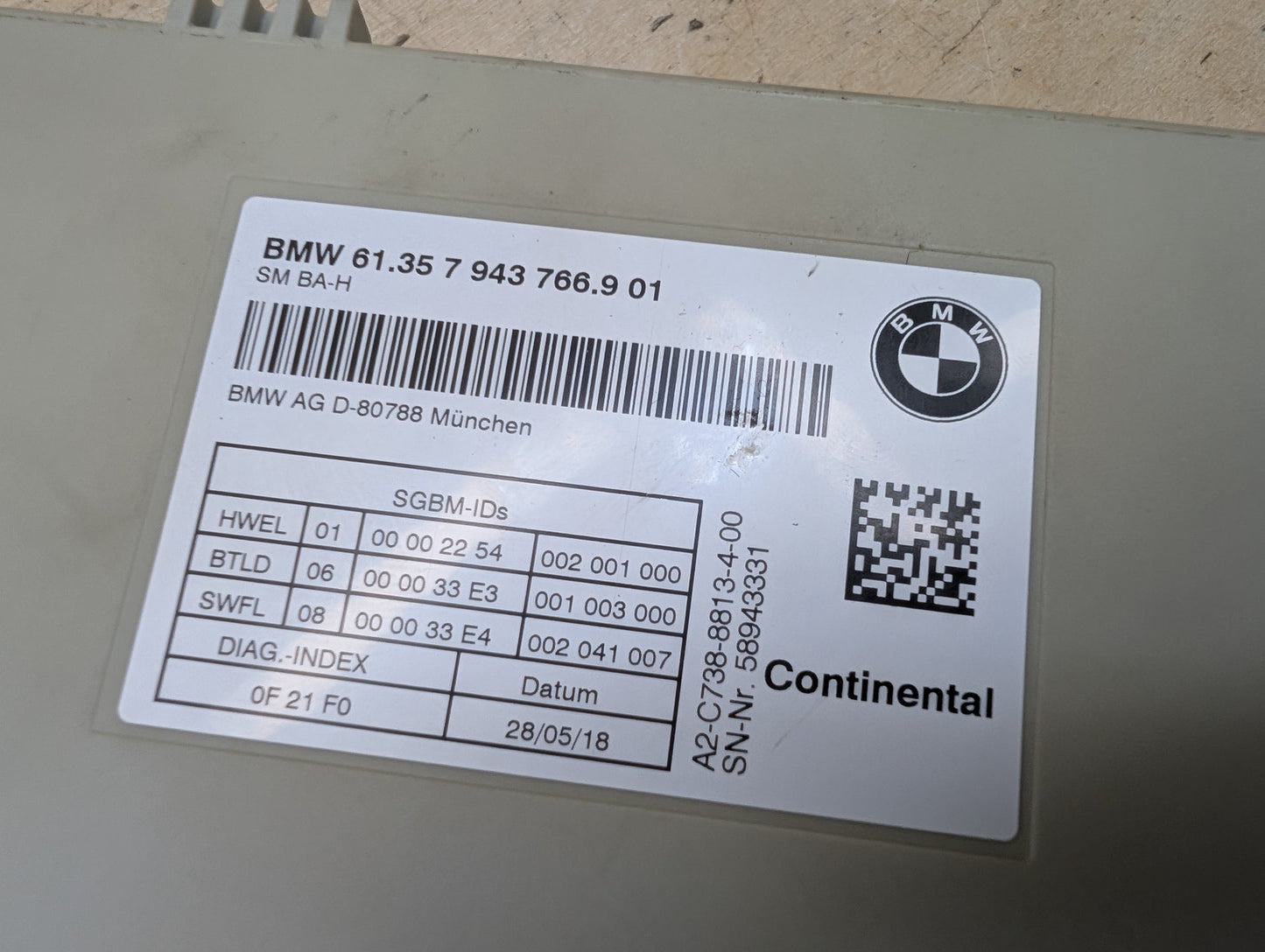 PRE-LCI OEM BMW F90 G01 G12 G30 M5 X3 Front Driver Passenger Seat Memory Module