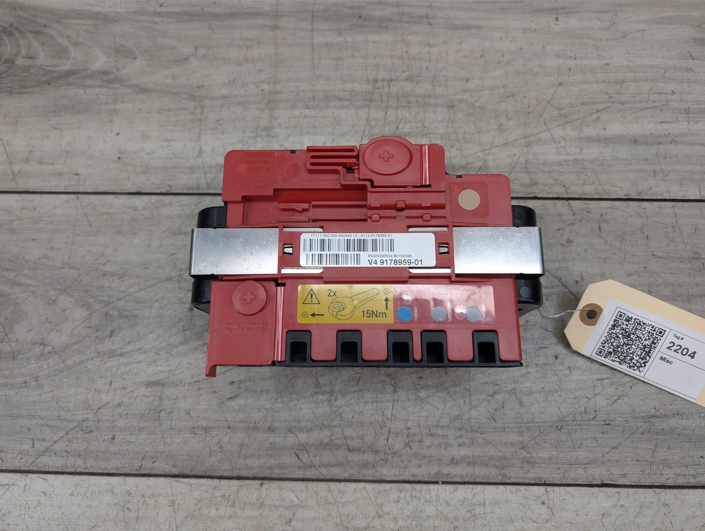 07-13 BMW X5 E70 Rear Battery B+ Terminal Junction Point Relay Fuse Box 9178959