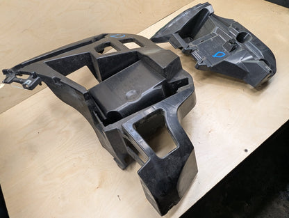 15-19 OEM BMW F16 X6 Rear Left Driver Bumper Supports Brackets Mounts Guide PAIR
