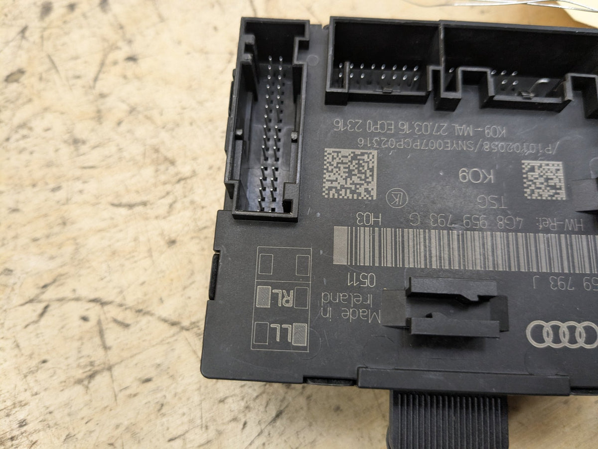 2012-2018 Audi A6 C7 Front Left Driver Door Control Module 4G8959793J OEM