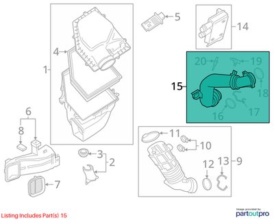 OEM BMW G01 G05 G12 G20 G22 G23 G26 G30 G42 X3 Air Engine B58 Intake Pipe Hose