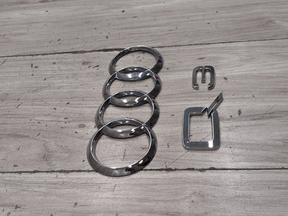 15-19 OEM Audi Q3 Emblem Badge Symbol Logo Chrome SET
