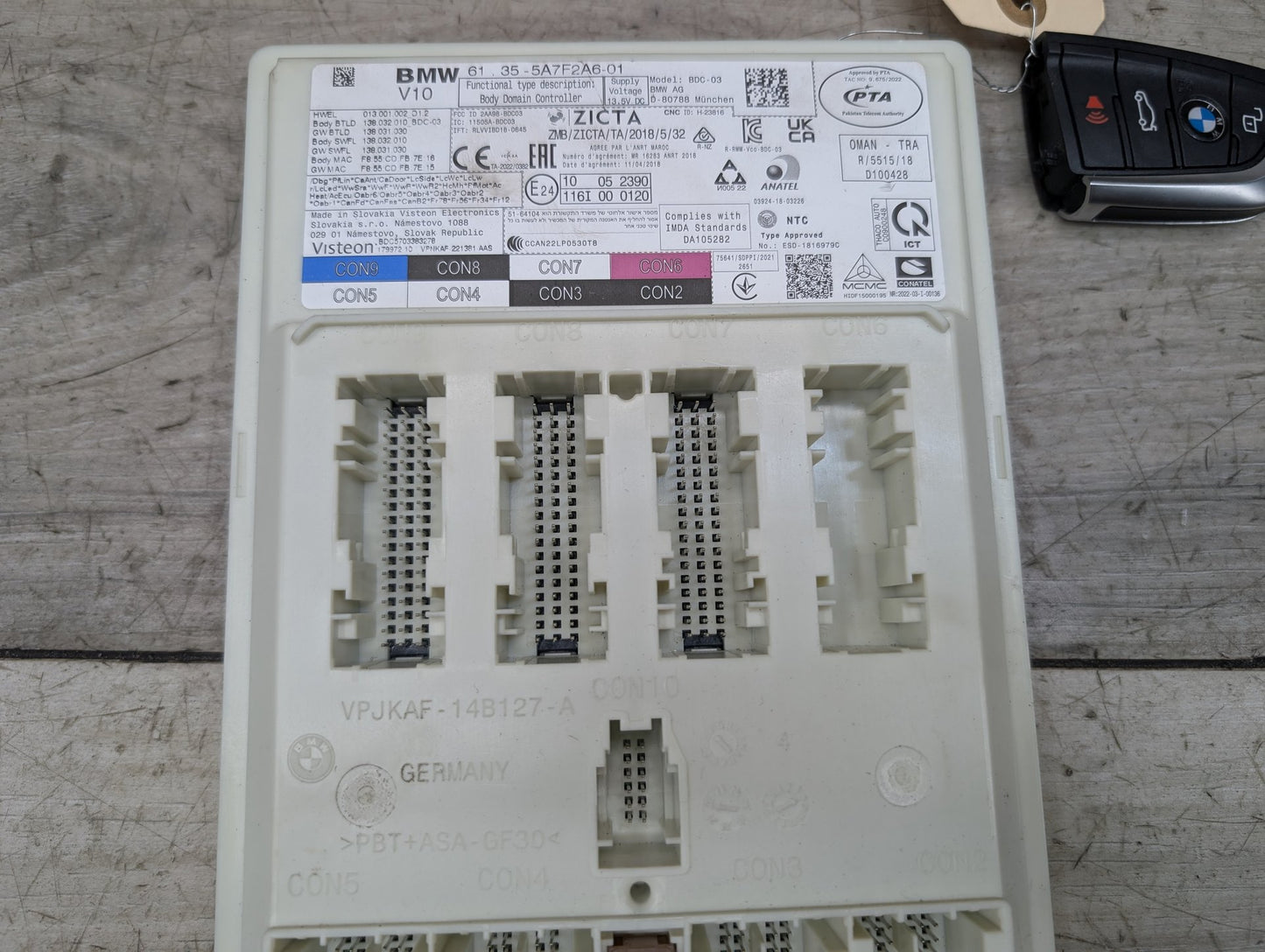 2021-2026 BMW 430i G22 Bdc Body Domain Fem Control Module w/ Key 5A7F2A6